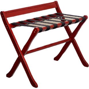 酒店折叠行李架家用床边置物架卧室放衣服的神器落地床头收纳实木