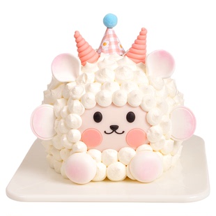 仟卓小羊蛋糕装饰摆件卡通巧克力白羊金牛12星座座咚咚羊烘焙插件