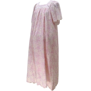 夏季新款孕妇裙子2025休闲时髦洋气中长款印花高级感方领连衣裙