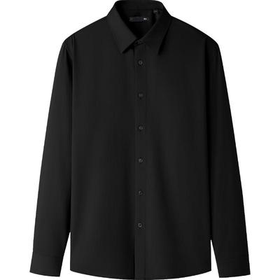 海澜之家加绒保暖商务长袖衬衫