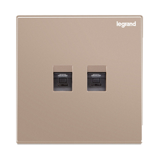 罗格朗开关插座面板墙壁开关USB五孔家用86型16a空调插逸景玫瑰金