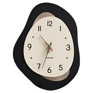 EMITDOOG免打孔轻奢挂钟表客厅大气创意艺术数字时钟挂墙高级感