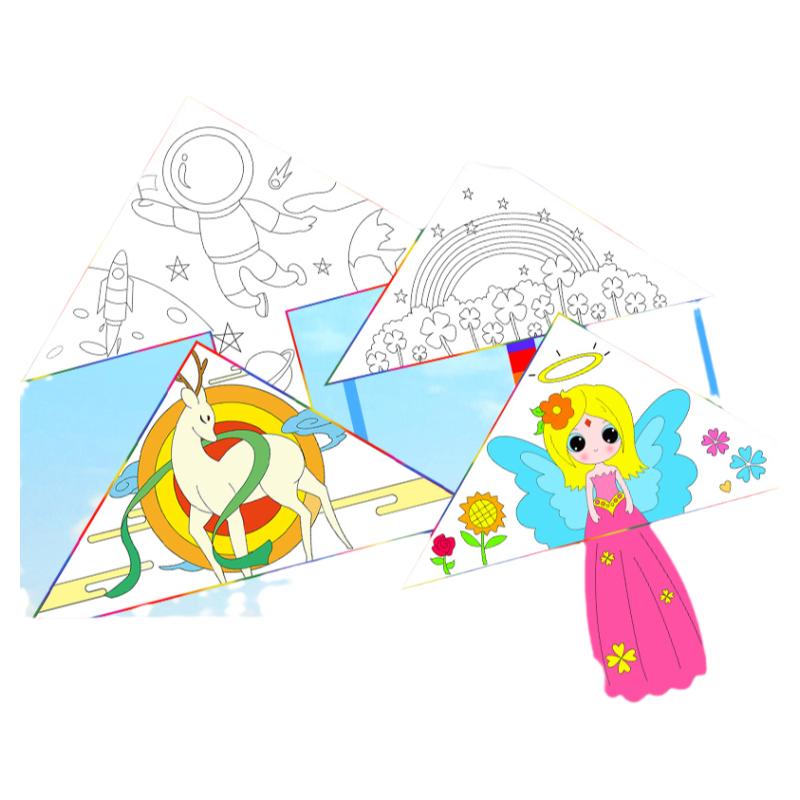 diy教学材料包空白绘画涂鸦风筝