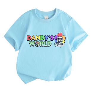 Dandy's World丹迪的世界周边儿童衣服男女童装棉t恤衫夏装半袖新
