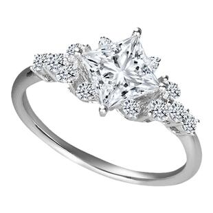 【培育】VRAI/芮爱 漫天繁星公主方婚戒钻戒一克拉钻石美国裸钻