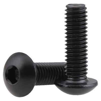 304不锈钢镀黑锌圆头内六角螺丝