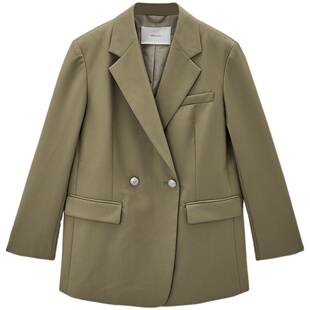 【抗皱包容性强】MSLAN商场同款简约通勤宽松女西装外套MECE2502