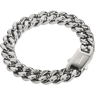 简约钛钢古巴手链男款潮牌百搭欧美嘻哈男生手链男士高级感手饰品