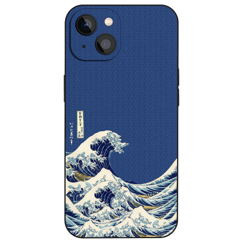 日式复古浮世绘神奈川冲浪里艺术手机壳适用于iPhone17ProMax苹果16小众文艺男女磁吸磨砂硅胶全包防摔保护套