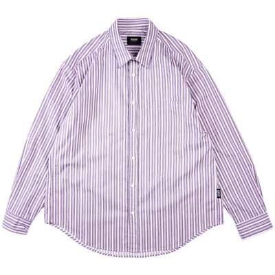 定织条纹长袖衬衫MUNDANE