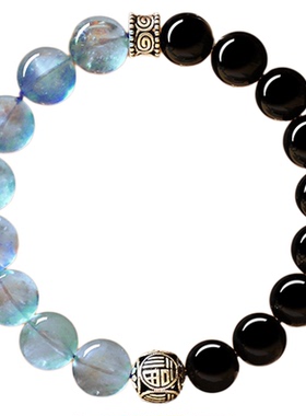 【普陀山官方】天然黑曜石手串