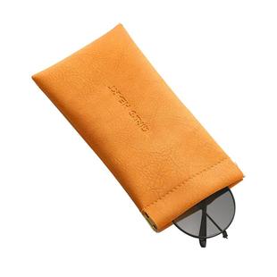 弹片眼镜袋便携式墨镜太阳镜收纳包自动闭合放近视眼镜防压绒布袋