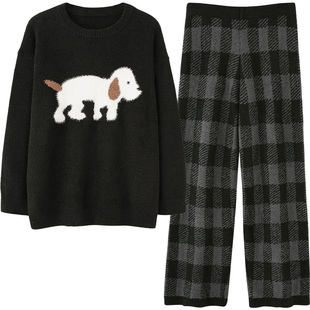 马克公主半边绒睡衣男款秋冬加厚可爱青年保暖毛绒男士冬天家居服