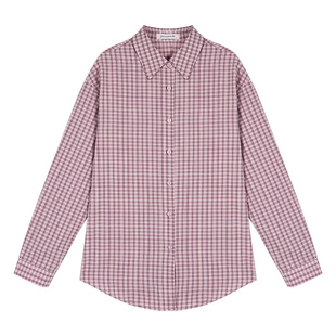 pusumede 周末市集 长袖格子衬衫外套女小众韩系气质衬衣宽松上衣