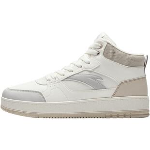 安踏元年棉鞋加绒加厚保暖板鞋女2026新款冬季皮面防水高帮大棉鞋