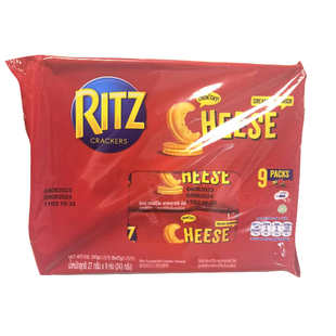 香港进口印尼RITZ卡夫芝士味夹心饼干柠檬巧克力243g袋装休闲零食
