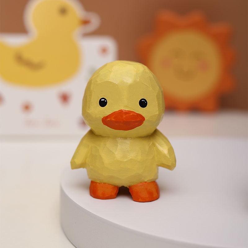 木雕摆件可爱手工摆件木质桌面定制可跨境装饰源地摊货手工雕刻