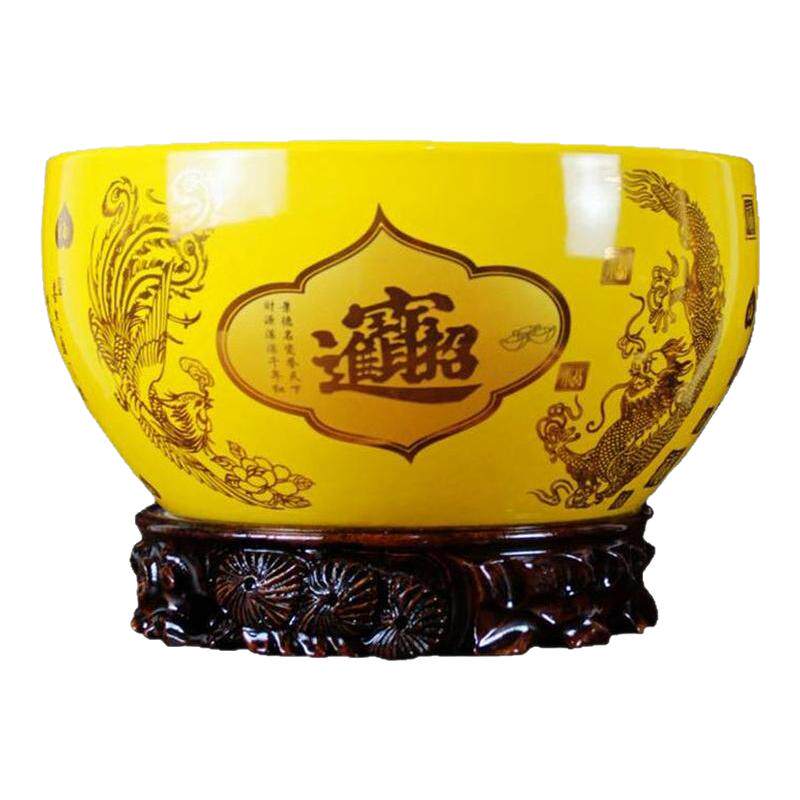 摆件聚宝盆家装景德镇陶瓷