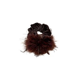 韩国氛围感优雅鸵鸟毛丝绒大肠发圈秋冬高级感扎头发绳头绳头饰