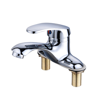 面盆三孔老式冷热洗脸池洗手冷暖卫生间水龙头双孔全铜家用台上盆