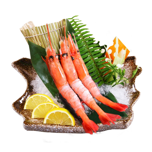 俄罗斯甜虾1000克甜虾刺身带头甜虾日料海鲜低温甜虾生吃特大