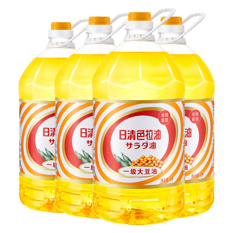【整箱】日清色拉油一级大豆油5L*4 非转食用油 烘焙专用植物油