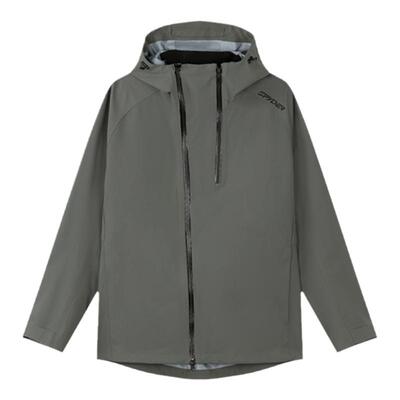 蜘蛛秋冬男透气双拉链连帽冲锋衣