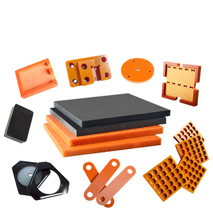 电木板定制加工零切橘红黑色PF绝缘电木胶木板雕刻加工整张零切