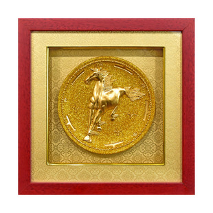 金箔马到成功摆件办公室装饰新店开业礼物伴手礼送客户实用礼品