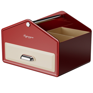 房型化妆品收纳盒桌面高级感抽屉式口红化妆刷置物架护肤品收纳架