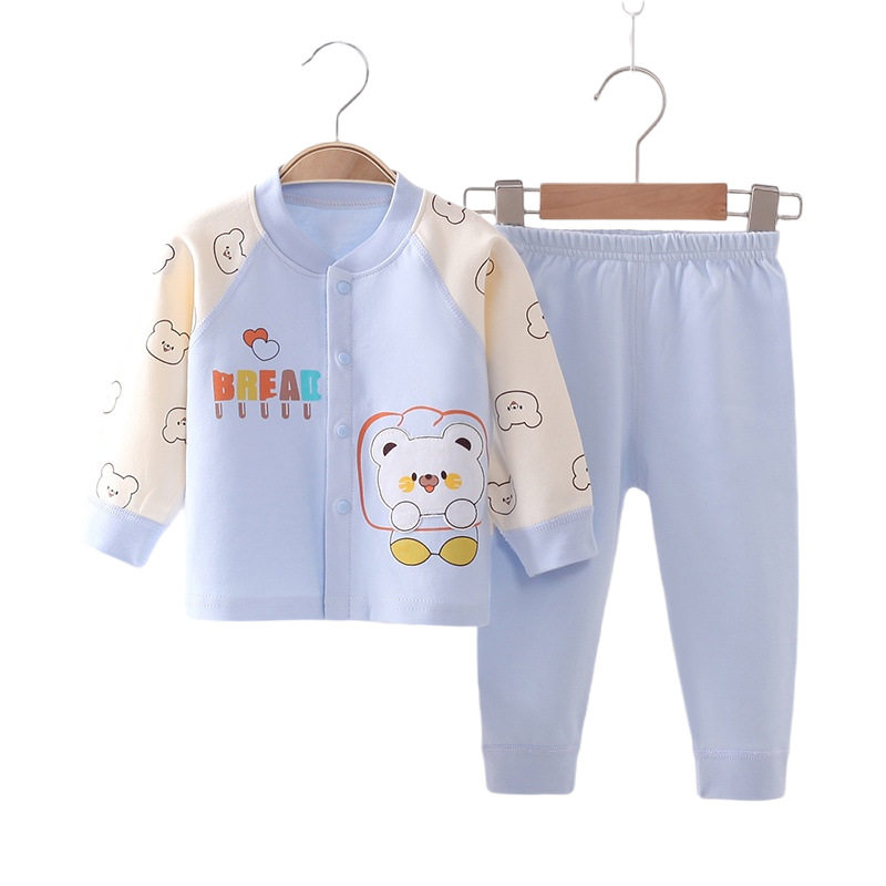 初秋婴儿衣服秋季一岁宝宝秋衣分体套装纯棉两件套婴幼儿秋装外出