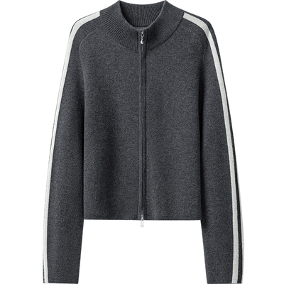 【播奥莱】播商场同款半高领运动风针织开衫女25早春BDS1UD1266