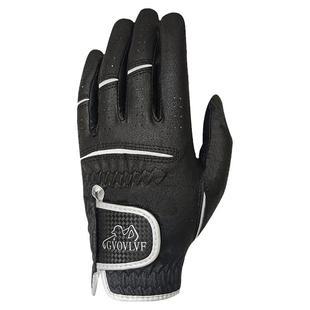 高尔夫手套透气防滑可水洗 男士黑色超纤布高尔夫球手套薄款
