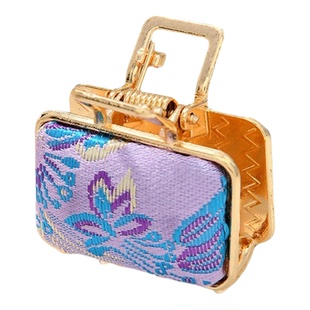 成品纯手工东方美学非遗宋锦蜀锦国风新中式发夹弹簧夹压夹发饰