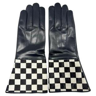 美国骑警长款骑行巡航鹿皮手套摩托车机车手套保暖冬季复古皮手套