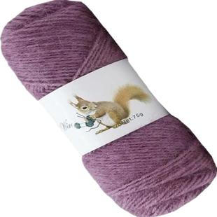 松鼠绒中粗线手工编织毛衣围巾帽子棒针线长毛毛线宝宝线手编钩针