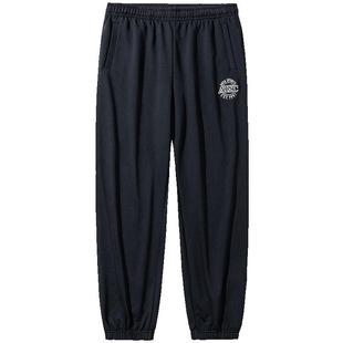 安踏美式复古运动长裤男士潮流休闲束脚裤子宽松百搭针织加绒卫裤