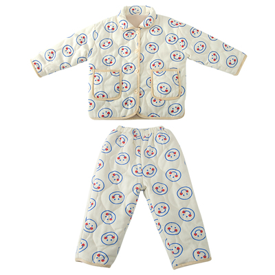 趣趣么么男女童加绒三层夹棉睡衣