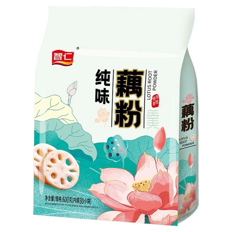 智仁无蔗糖藕粉即食小袋装