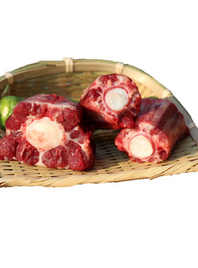 新鲜牛尾黄牛尾500g牛尾巴农家散养黄牛肉整根牛尾骨牛排骨牛蝎子