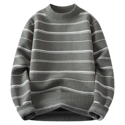 防貂毛针织衫圆领加绒加厚毛衣