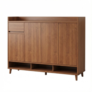 纯实木芯鞋柜入户靠墙大容量收纳一体储物柜家用门口高级感玄关柜