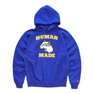 现货 HUMAN MADE HEAVY WEIGHT HOODIE 字母獾拼接连帽卫衣 23AW