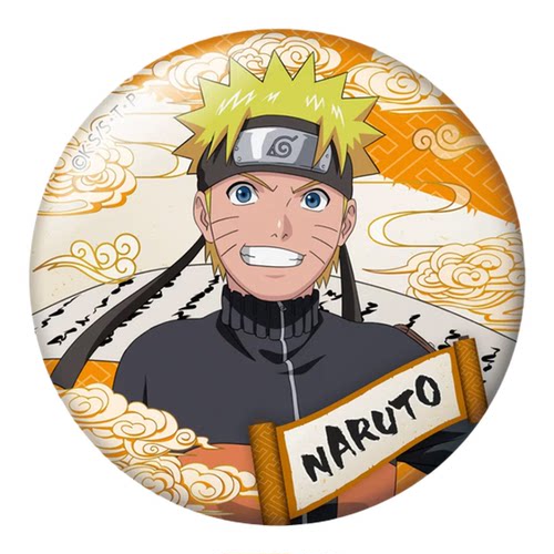 日本正版火影忍者疾风传 卷轴 大徽章吧唧盲盒 漩涡鸣人周边谷子