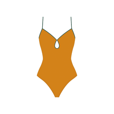hserna泳衣女款泡温泉连体游泳衣