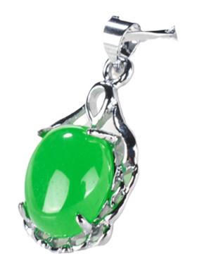 绿色马来玉鹅蛋形浪漫送妈妈吊坠