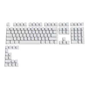 腹灵纯白键帽原厂正刻PBT透光wooting 美加狮mad60 fire68 雨75