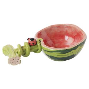 言下餐饮具西瓜勺子可爱原创手工釉下彩夏天汤勺酸奶景德镇小清新