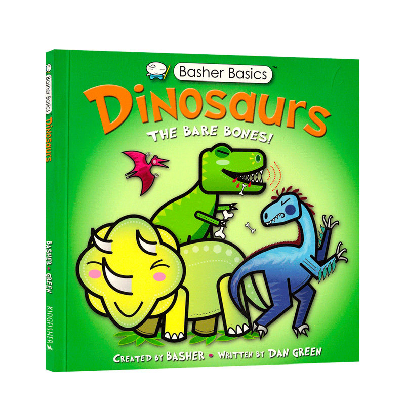 英文原版 Dinosaurs: The Bare Bones! 恐龙:光秃秃的骨头!恐龙百科科普图书小学生课外英语阅读书籍 Basher绘本 儿童认知图画书