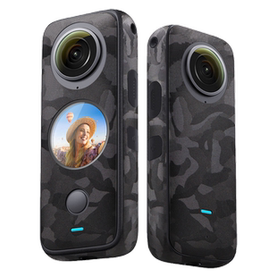 适用于Insta360X5贴膜X2X3X4贴纸全景运动相机3M保护膜迷彩黑碳纤维黑机身全包影石insta360x5x4配件